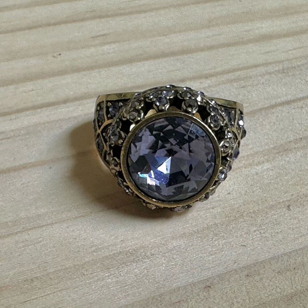 Heidi Daus Lavender Crystal Statement Ring - Picture 10 of 13